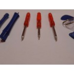 Screwdriver kit for repair and disassemble, telephones, electronics and others, 8 in 1, red color